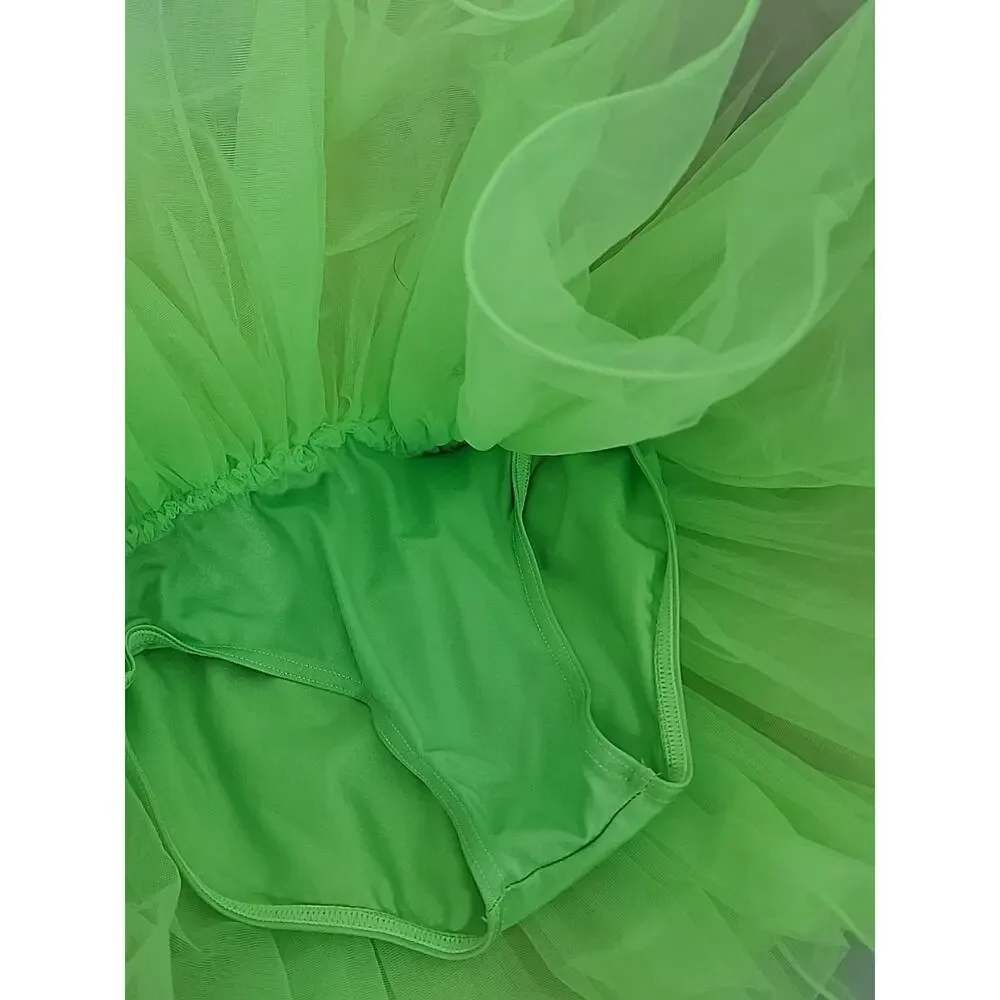 Weissman Girls Sequin‎ Tutu Dance Costume Yellow Blue Child Medium
